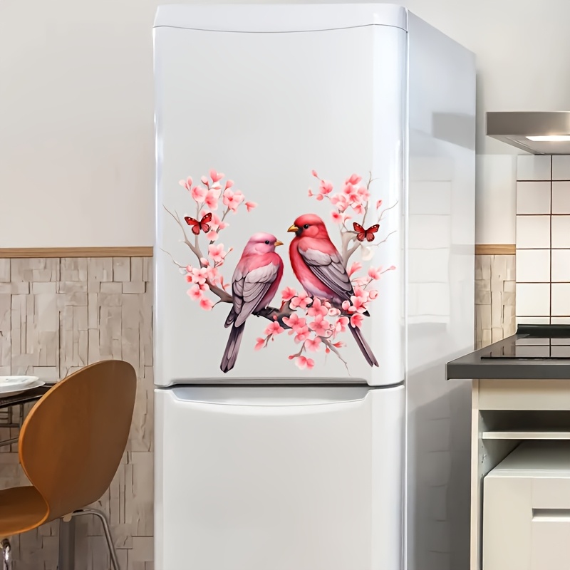 

1pc & Wall Decal - Semi-matte Self-adhesive Ceramic Sticker, Animal Print, Single Use, Square Shape - Ideal For Windows, Refrigerators, Washing Machines - Valentine's Day Home Decor