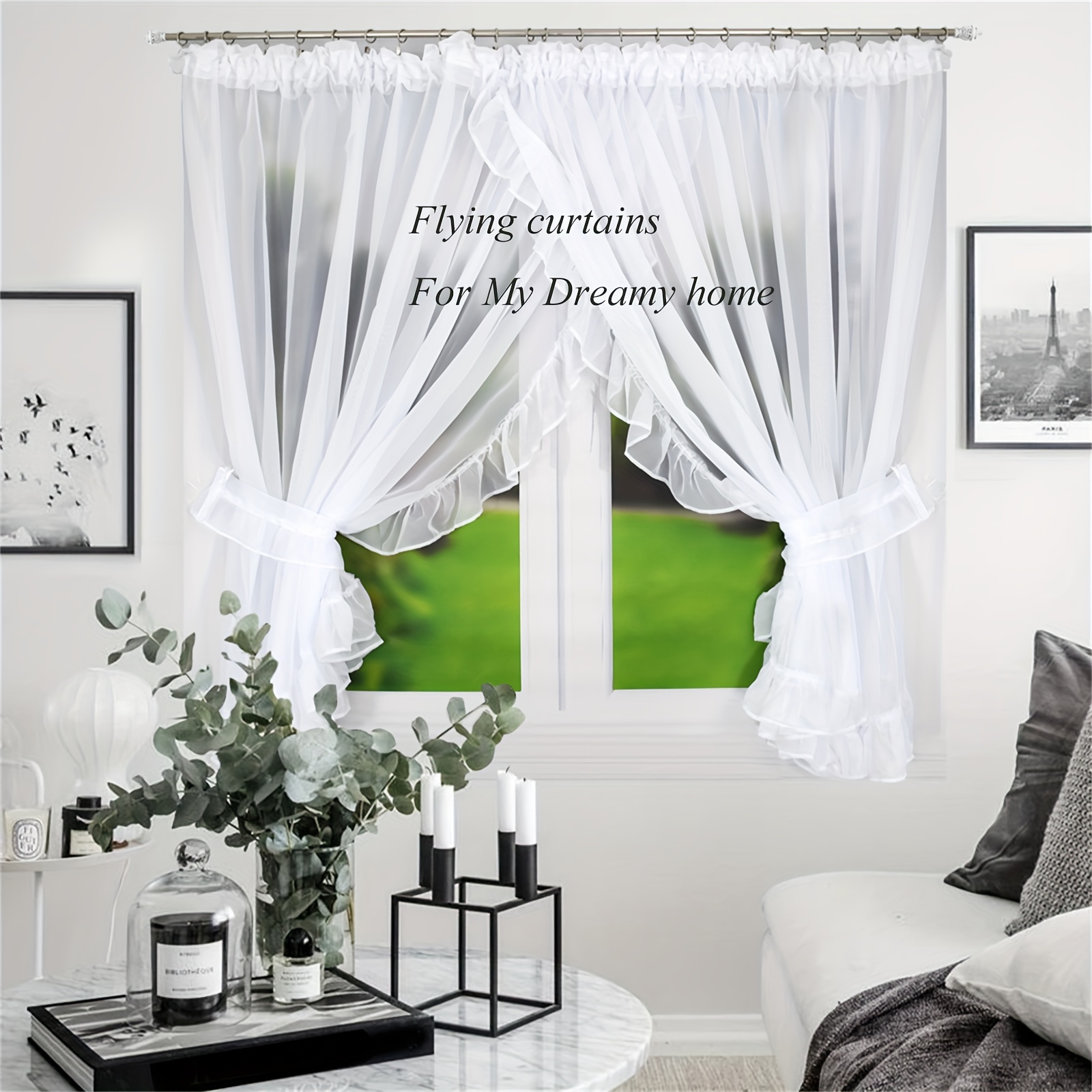 

1set -sheer Curtains, Decorative Curtains, For , Decoration, Decoration