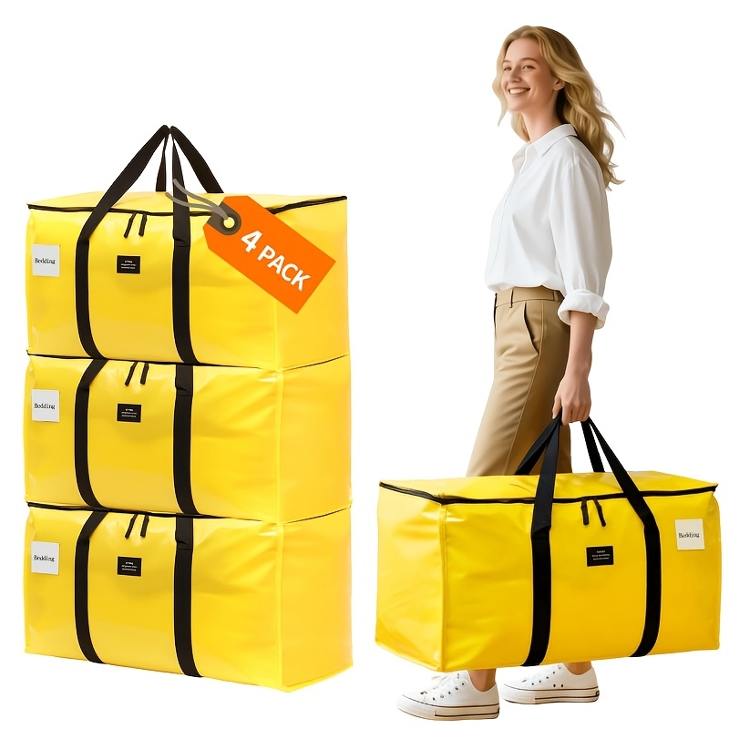 TEMU Grands sacs de déménagement et sacs de rangement, boîtes de déménagement robustes de 95L avec fond renforcé et poignées enveloppantes, sacs