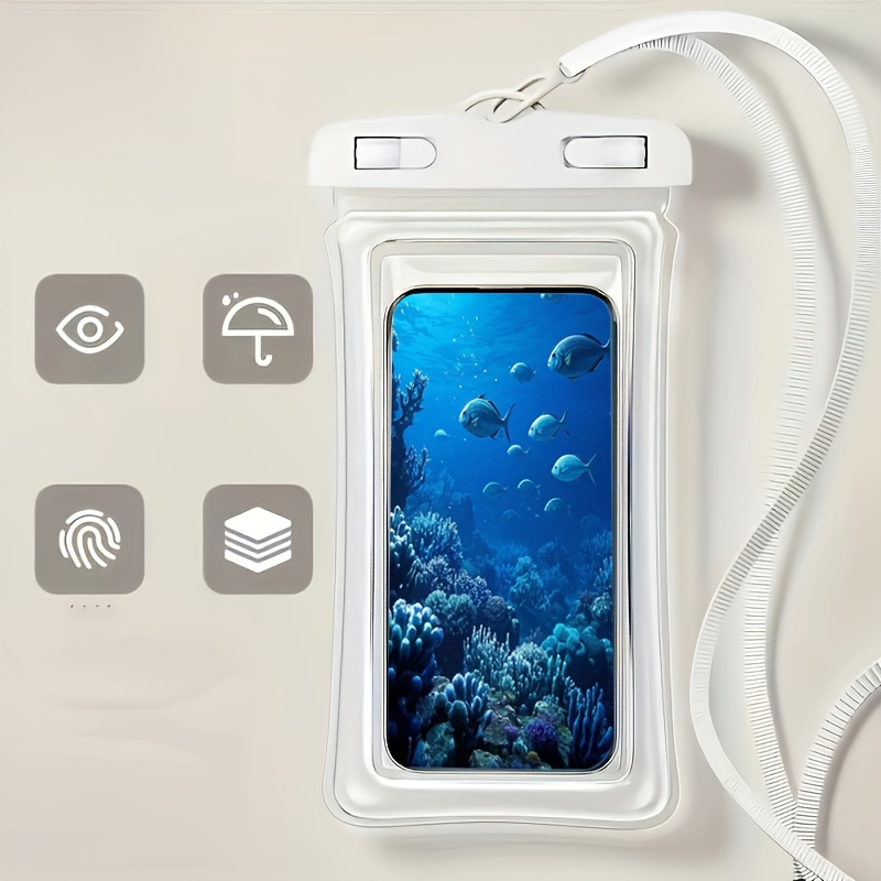 Image of 1/2/4pcs New Style Summer Phone Pouch With 4 Color Options, Thickened Phone Case. Universal Phone Case Fits All Phone Sizes, Suitable For Beach, Cruise, Travel, And . Ip65 Rating., Phthalate-free