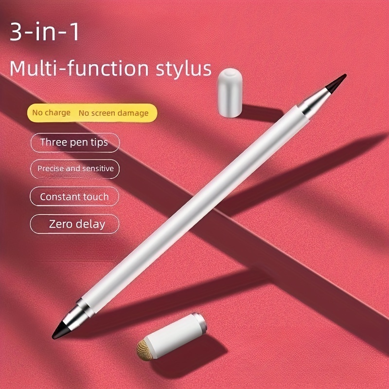 

3 In1 Stylus Pens High Sensitivity & Fiber Tip For Ipad- With Non-sharpening Eternal Pencils, , Android & Tablets!