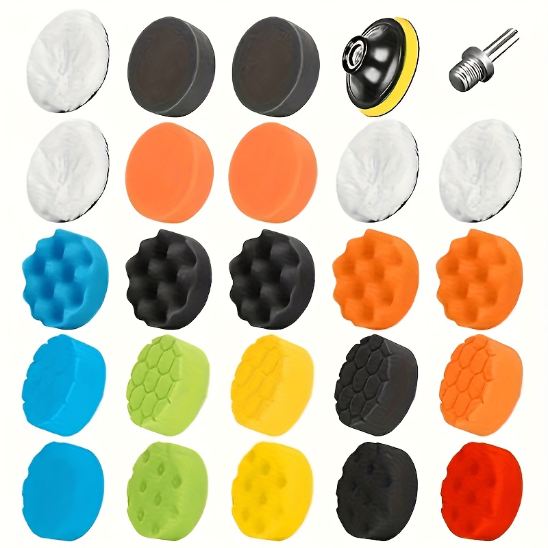 E-shop Polier Set, Polier Pad, Schafleder Pad, Polier Scheibe, für Auto Scheinwerfer und Karosserie, Auto Wachs und Buffer Kit (11/25/31 Stück)