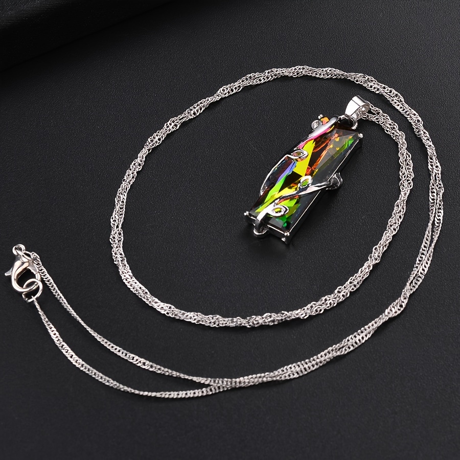 

1 Piece Of Colorful Crystal Branch Pendant Necklace, Women's Boutique Jewelry Accessories Gift