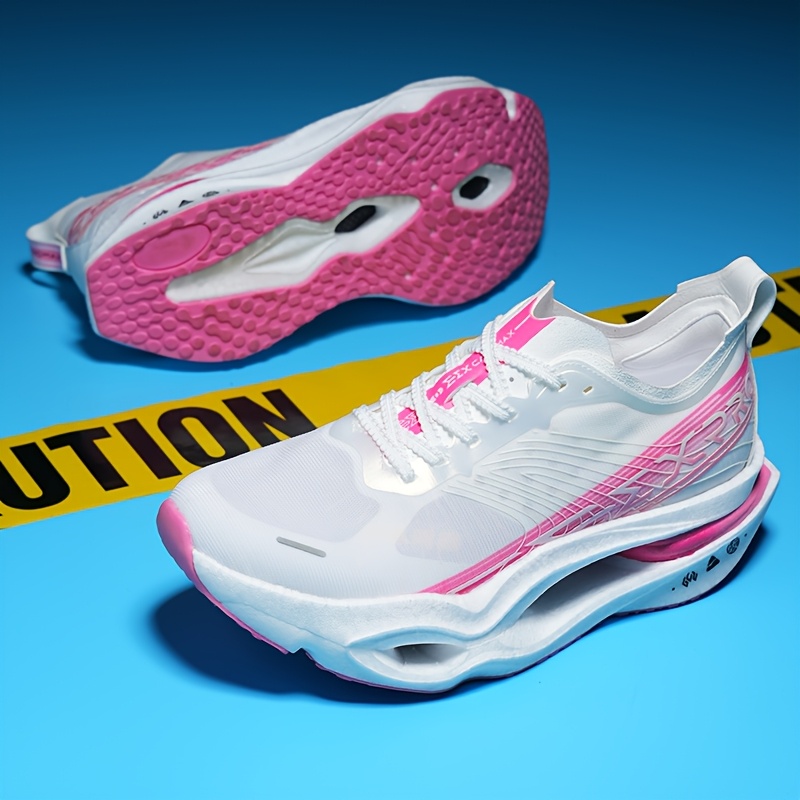 Fly Electric 6U Collaboration Cyber Running Shoes Carbon Plate Anti-Torsion Student Running Shock Absorption Breathable Racing Sneakers