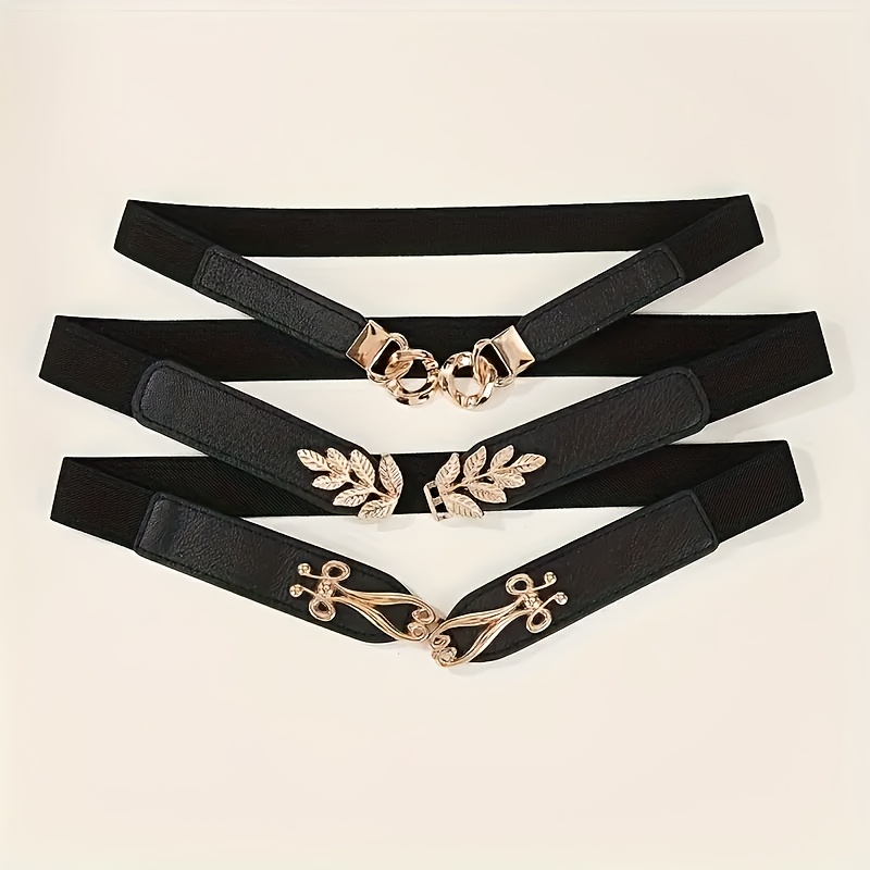 3pcs Women's Fashion Elastic Waistband Set - Versatile and Trendy, Perfect for Dresses, Shirts, Coats, and Suits