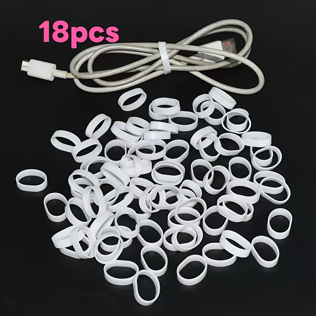 TEMU 18 per Cavi in Silicone - in Gomma Flessibili, Ideali per Organizzare Cavi e Cavi , Soluzioni di Stoccaggio per Casa, Ufficio e Scuola, Facile
