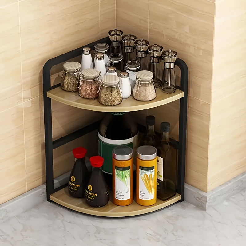 1pc corner spice rack organizer no drill wall Temu Australia