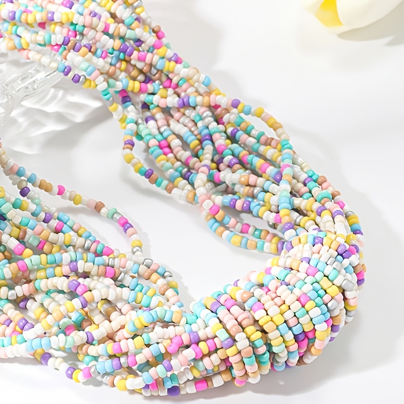 Boho Colored Rice Bead Necklace for Daily Wear & Gifting