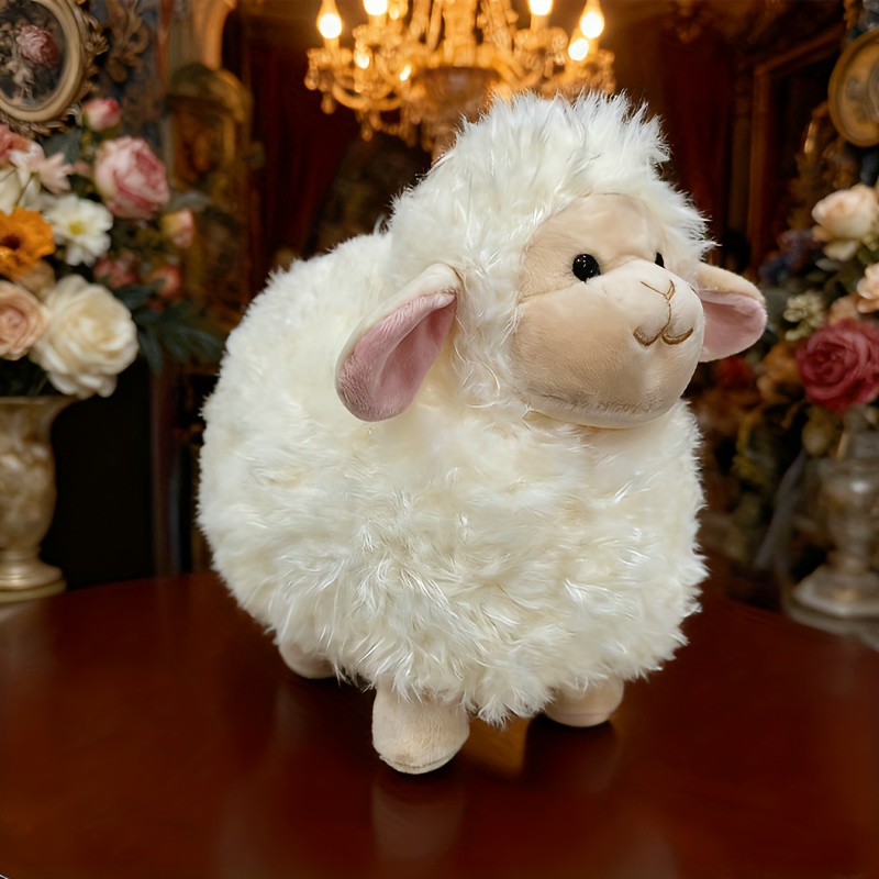 Cartoon Sheep Plush Toy | Cute Soft Polyester Sheep Animal Dolls, Home Sofa Ornaments, Comfortable Throw Pillows, Interactive Entertainment Gifts For