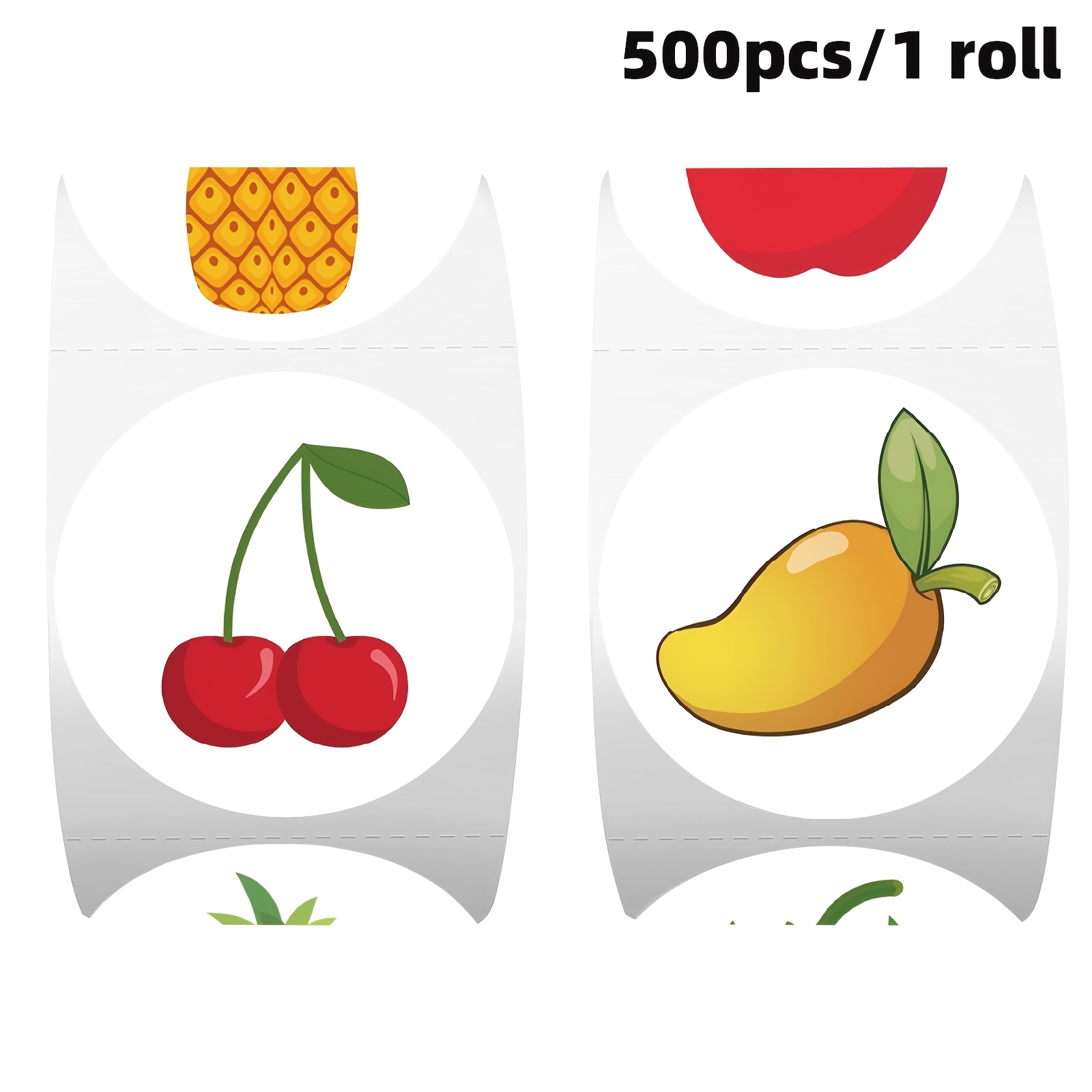 TEMU 500pcs (or) Suitable For Fruit Suitable For Baking Suitable For Takeout Suitable For Warehouse Suitable For Office Self-adhesive Continuous Roll