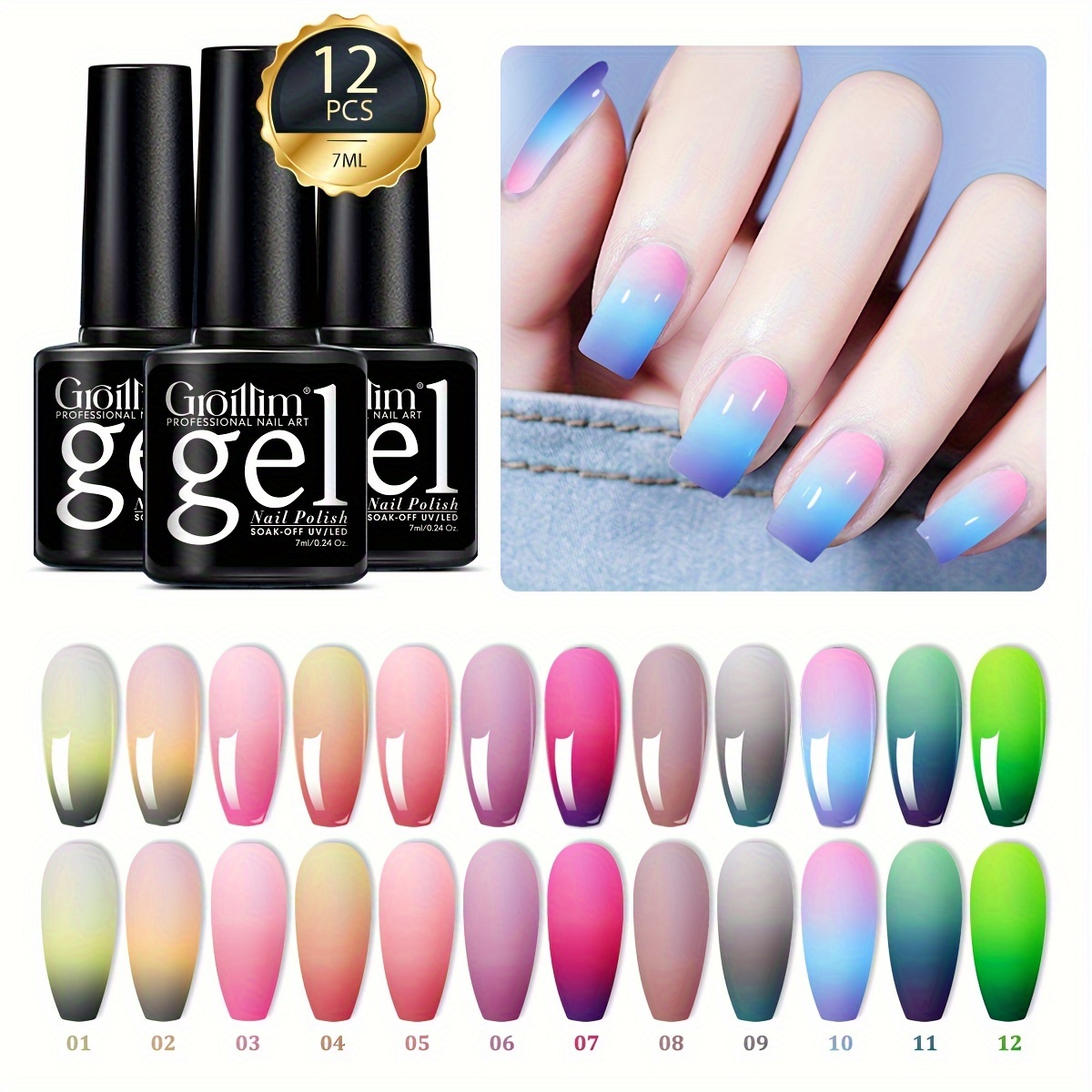 Color Changing Nail Polish, Temperature Sensitive Varnish, Long-lasting ...