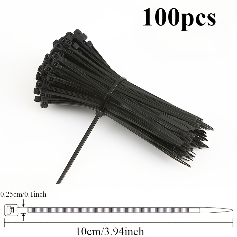 100pcs Heavy Duty Tie, Self-Locking Function, High Strength and Durable Nylon Zipper Strap for Construction and Home Organization, Cable Management