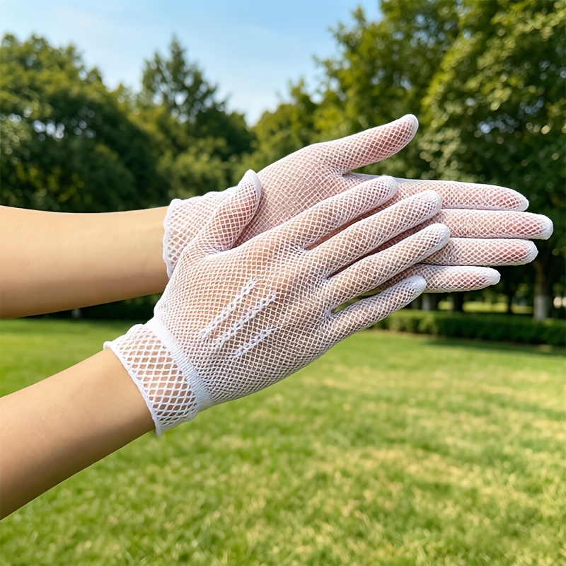 TEMU Gants de pêche d'été à complètes doigts pour femmes, noirs et , sexy, fines et élégants