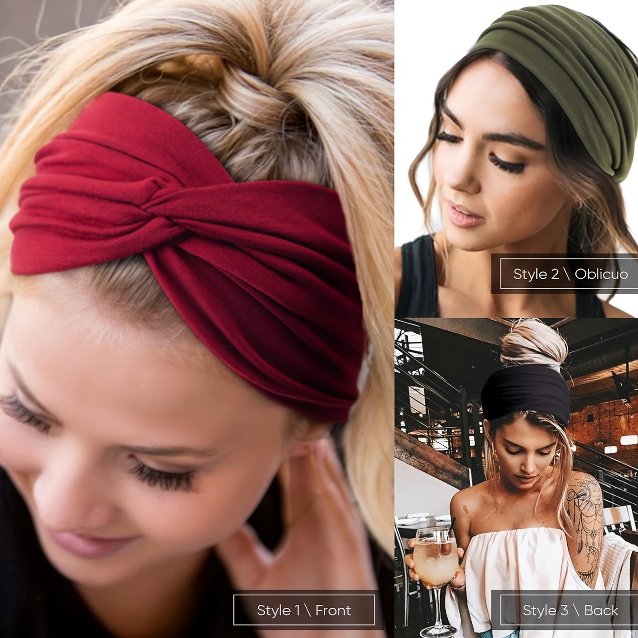 6pcs Women's Bohemian Headbands & Headscarves Set