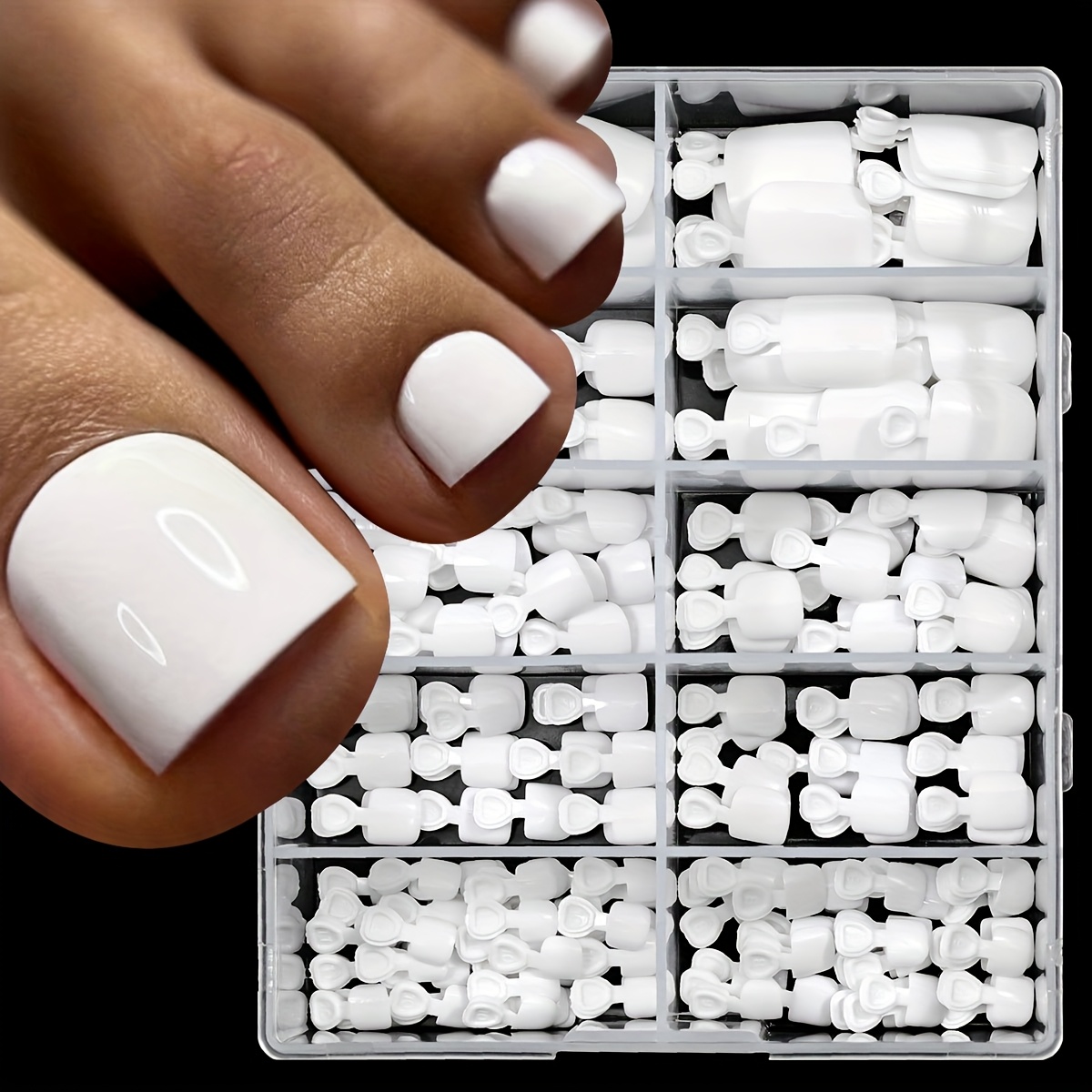 240pcs   color toenails press on toe nails