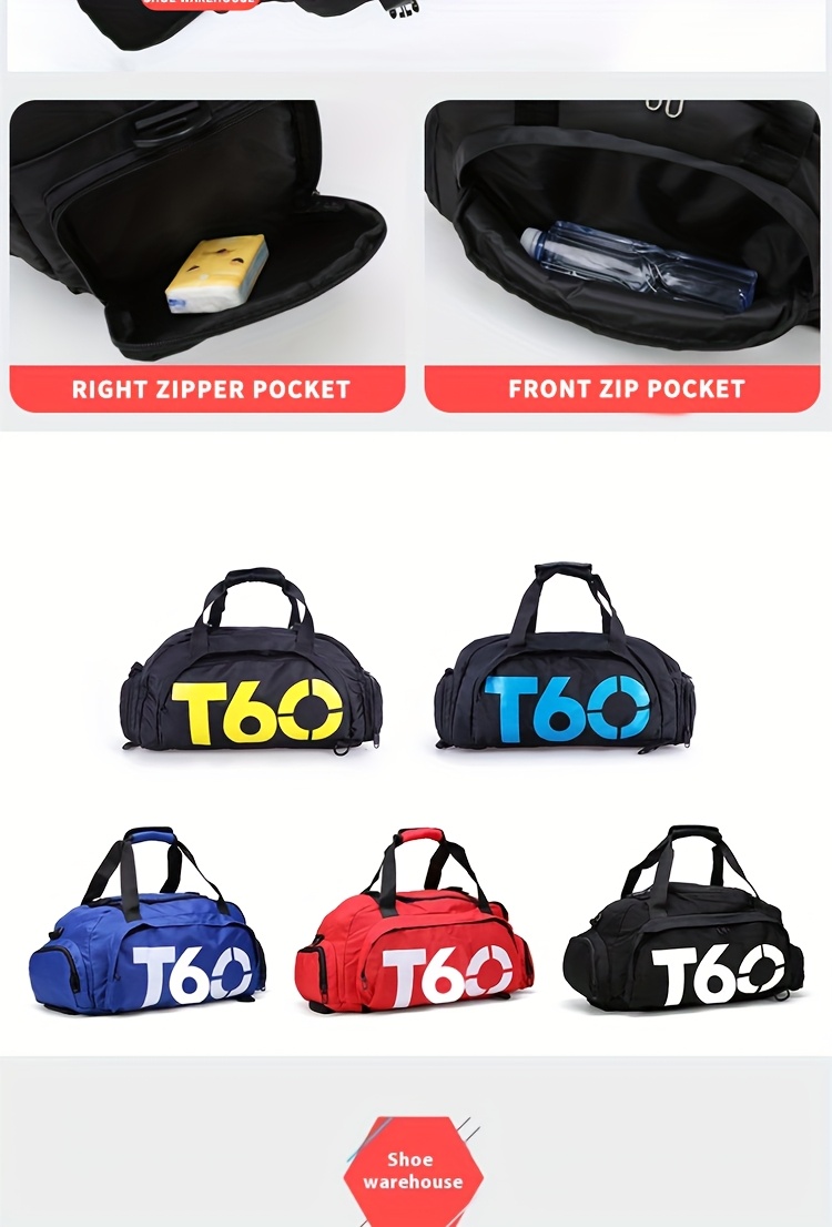 Fashionable and Versatile Gym Bag, Sports and Travel Tote with Detachable Shoe Compartment, Multi-functional Large-capacity Luggage Bag