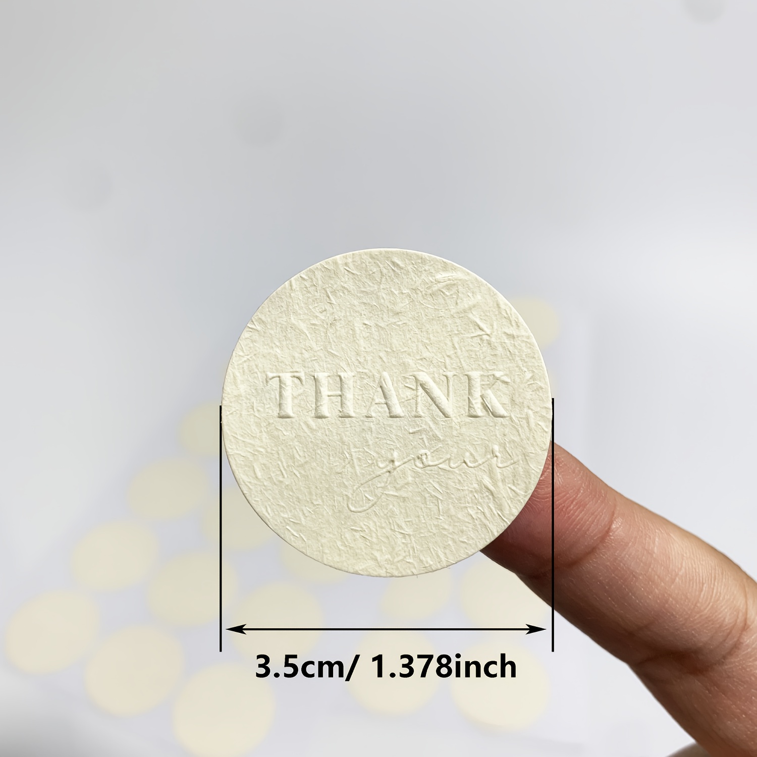 

36pcs/72pcs Embossed Thank You Stickers, 1.38 Inch Round Decorative Seals For Invitation Envelopes, Gift Packaging, Paper Seals, English Language, Paper Material