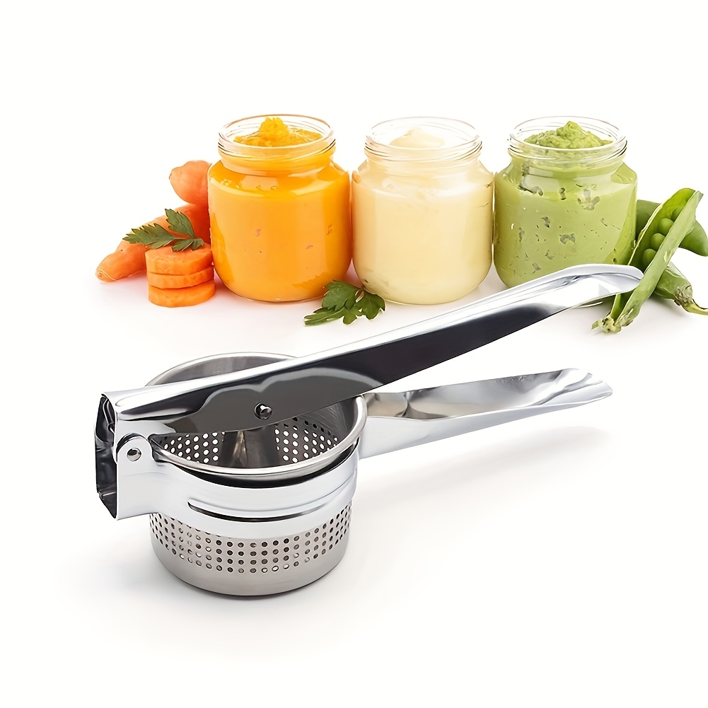 Image of 2-in-1 Stainless Steel Potato And Lemon Juicer-multifunctional Manual Juicer And Vegetable Crusher With Ergonomic Non-slip Handle, Convenient For Kitchen Use