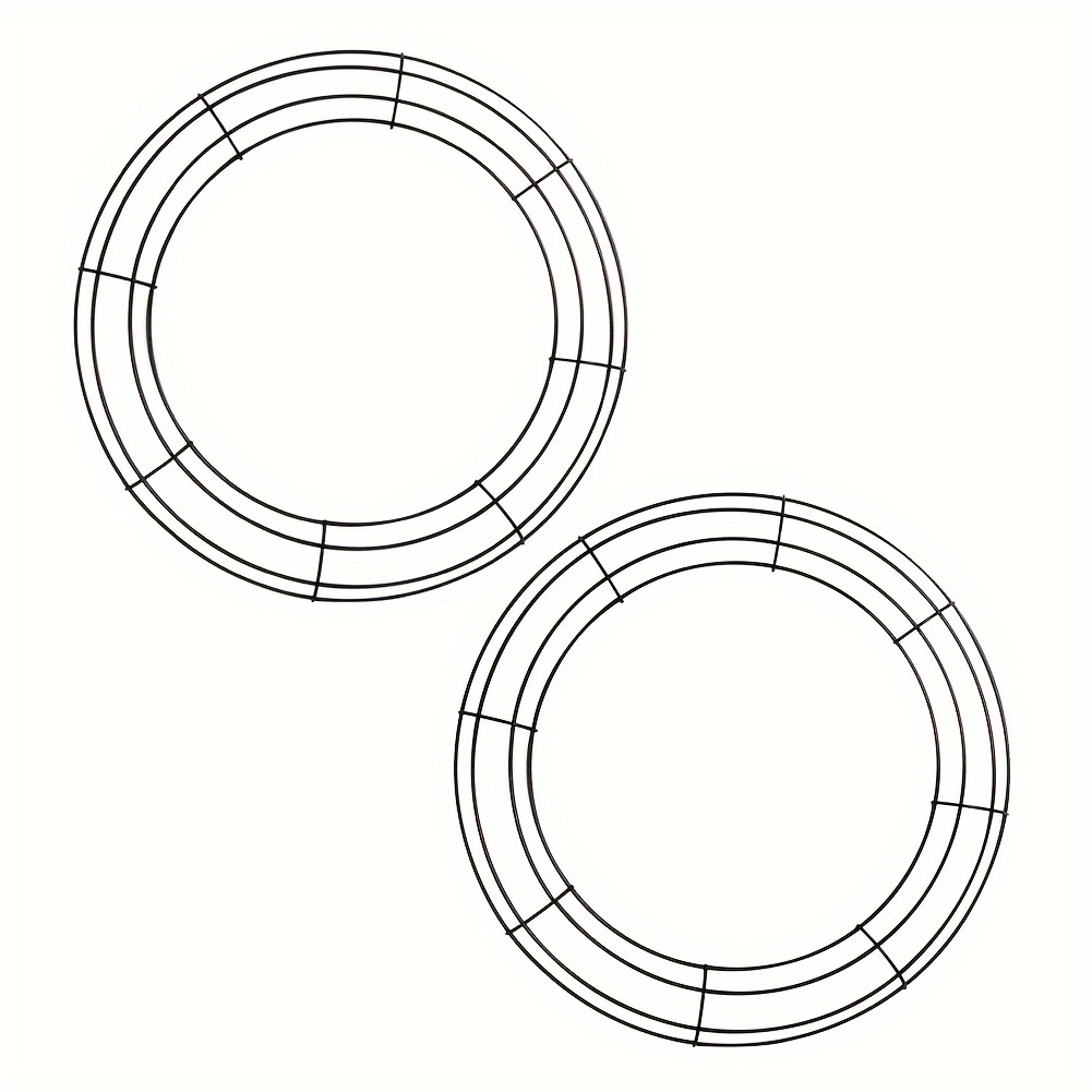 TEMU A Set Of Mesh Frames In Sizes 8 Inches, 10 Inches, 12 Inches, 14 Inches, And 16 Inches, And Black, For Making Metal Wreaths For Christmas, New