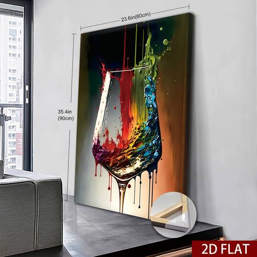 2d flat 2d flat extra large canvas wall art with a wooden frame featuring a vibrant glass painting print ideal for decoration abstract wall decor and gifts kitchen walls and ready to hang