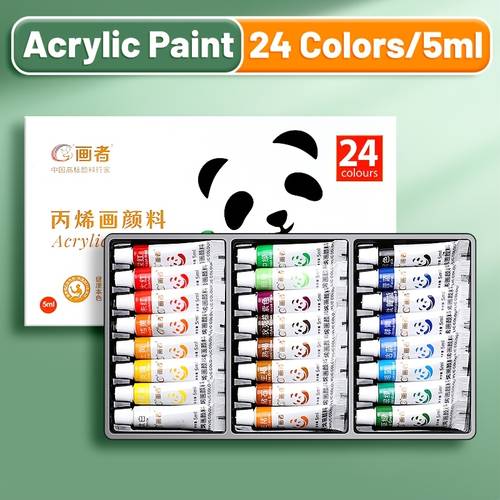 acrylic paint set 12 18 24 colors 5ml 0 17oz water proof portable art rich pigments for dly craft drawing painting canvas wall and ceramic for adults artists perfect gift for christmas and thanksgiving
