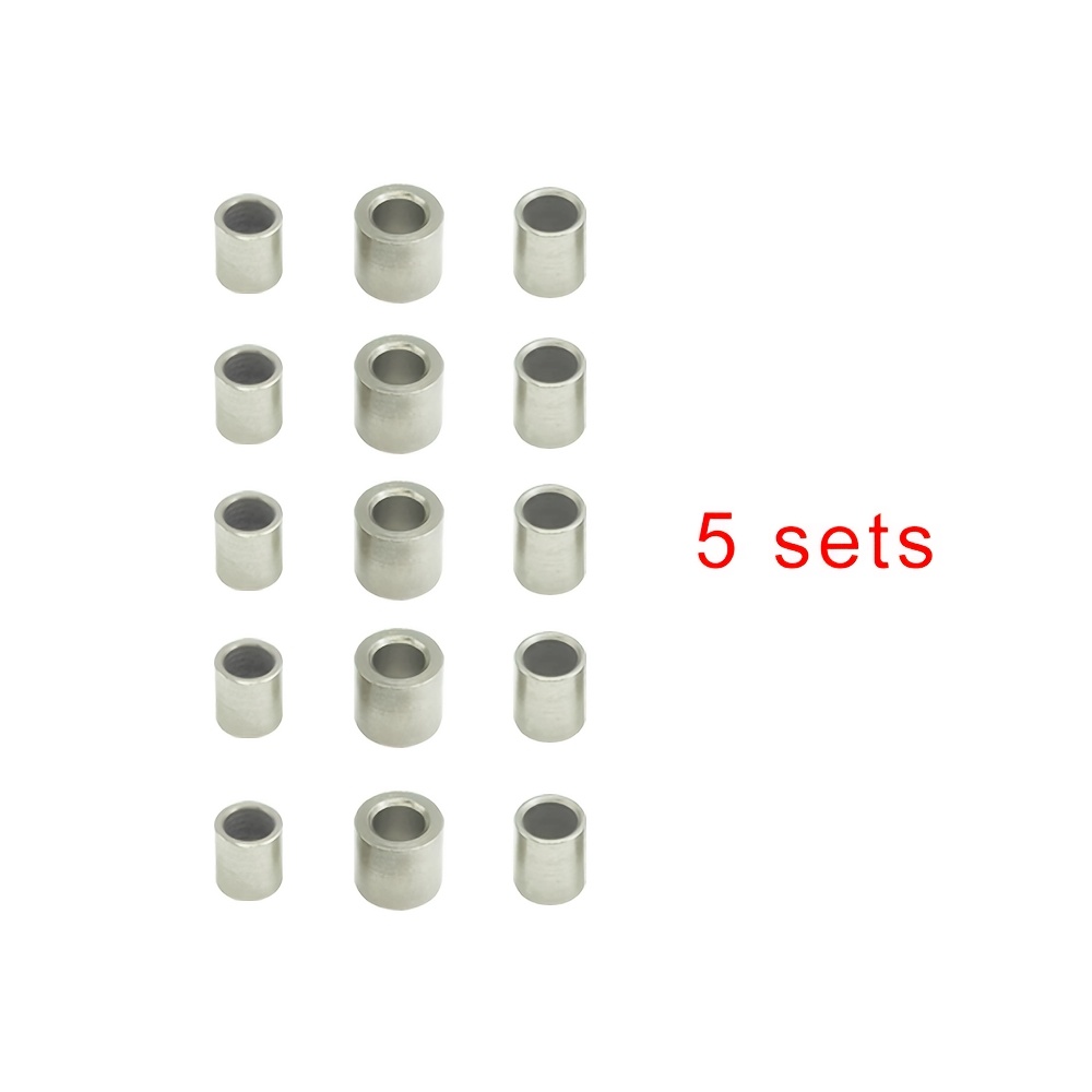 TEMU 5 Sets Of Diy Pen Accessories, All Metal Sleeves, Wear-resistant Bushings, Metal Bearings, Pen Making Tools, Spacer Sleeves, Fixing Sleeves