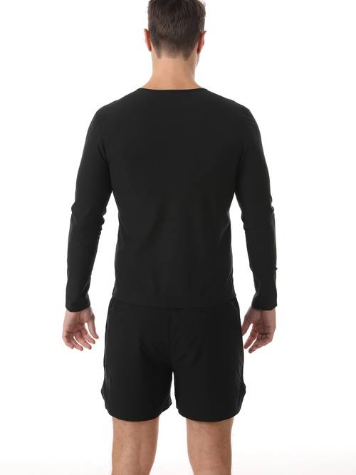 mens long sleeve sports shirt for sweating athletic shaping long sleeve mens fitness training apparel body shaping long sleeve moisture wicking long sleeve for sports