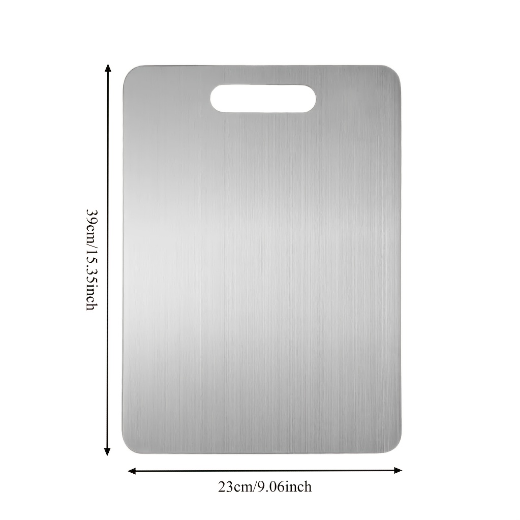 TEMU Premium Stainless Steel Cutting Board Set | Durable, Easy To Clean, Kitchen Prep, Space Saving, Rust Proof, Bpa Free, Food Preparation Safe, 304