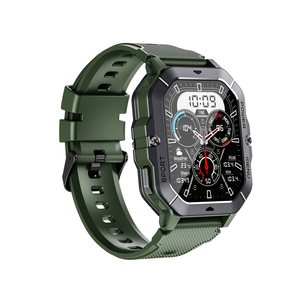 5.13 cm Full Screen Touch Smart Watch for Men with AI Voice, 100+ Sports Modes, Sleep, Step, Calorie, Pressure Monitoring, Calls And SMS Alerts, Sports Watch Smart Band for iPhone/Andriod - Image 7