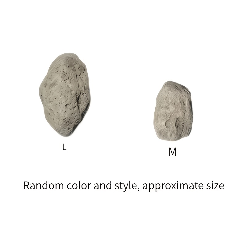 TEMU 2pcs (1 Large + 1 Small) Aquatic Fish Tank Decorative Floating Stones, Suitable For Diy Decoration Of Office Fish Tanks, Non-moss Random Color