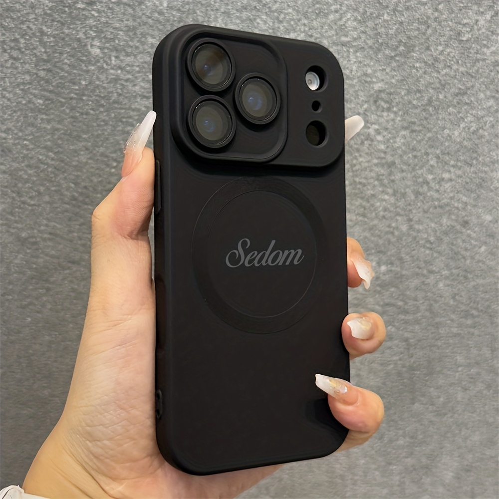 TEMU Phone Case: Personalized Customized Letters Engraving Name Autumn And Winter Magnetic Pattern Phone Case For Iphone 17 16 15 14 13 12 11 Pro Max