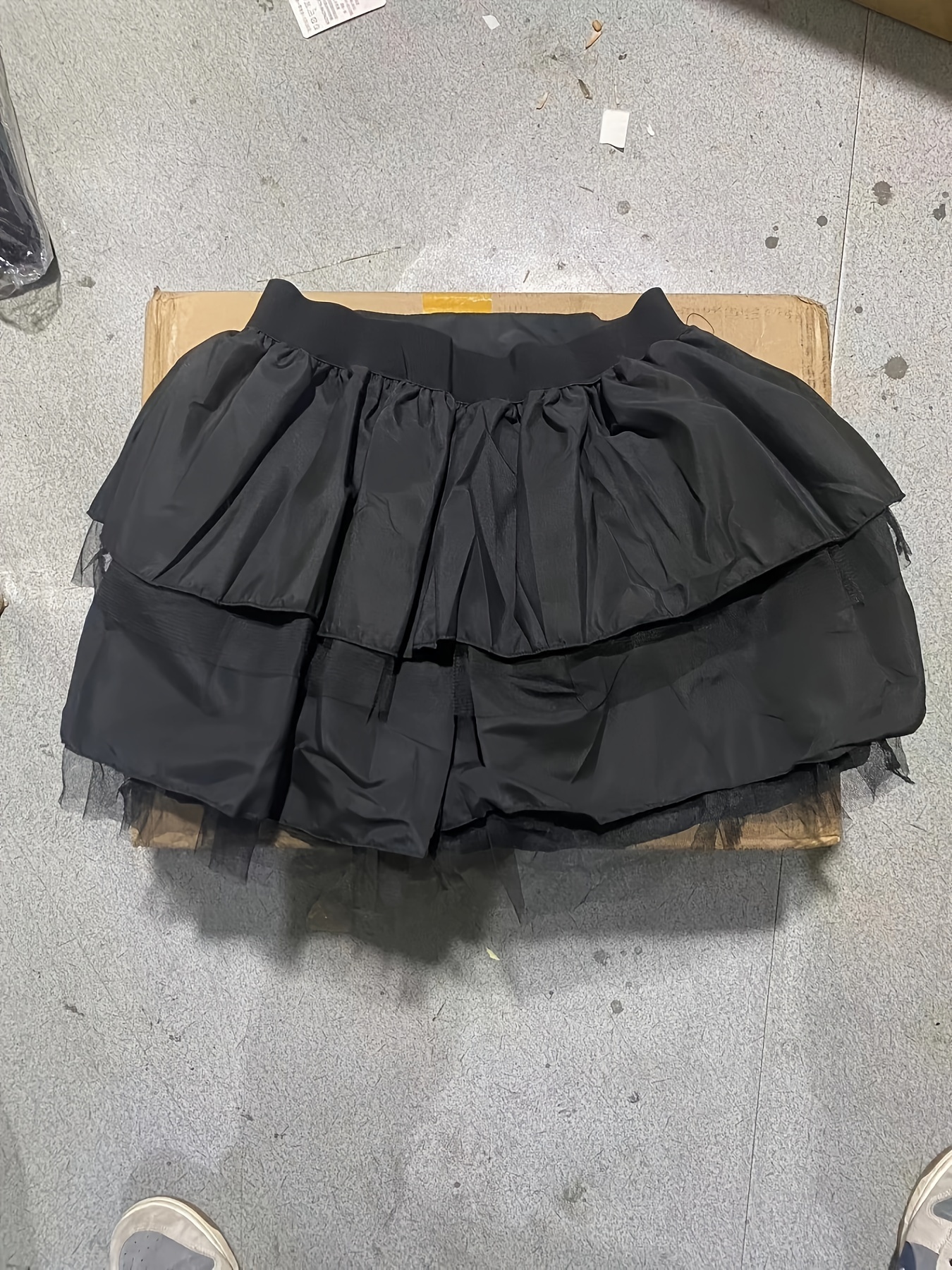 elegant high waist black ballet tutu skirt petite women chic