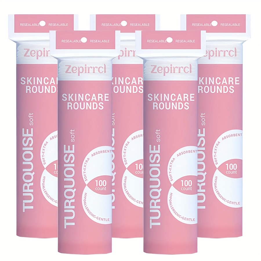 TEMU 500pcs Disposable Round Makeup Pads, Makeup Remover Pads, 3-layer Thickened Soft And Skin-friendly, Strong Water Absorption, Makeup Remover,