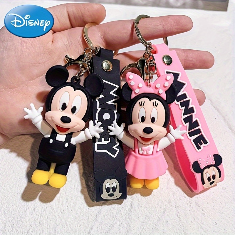 

Disney Cartoon Anime Accessories Mickey Keychain Cute Keyring Student Bag Pendant Hanging Car Key Chain Couple Gift