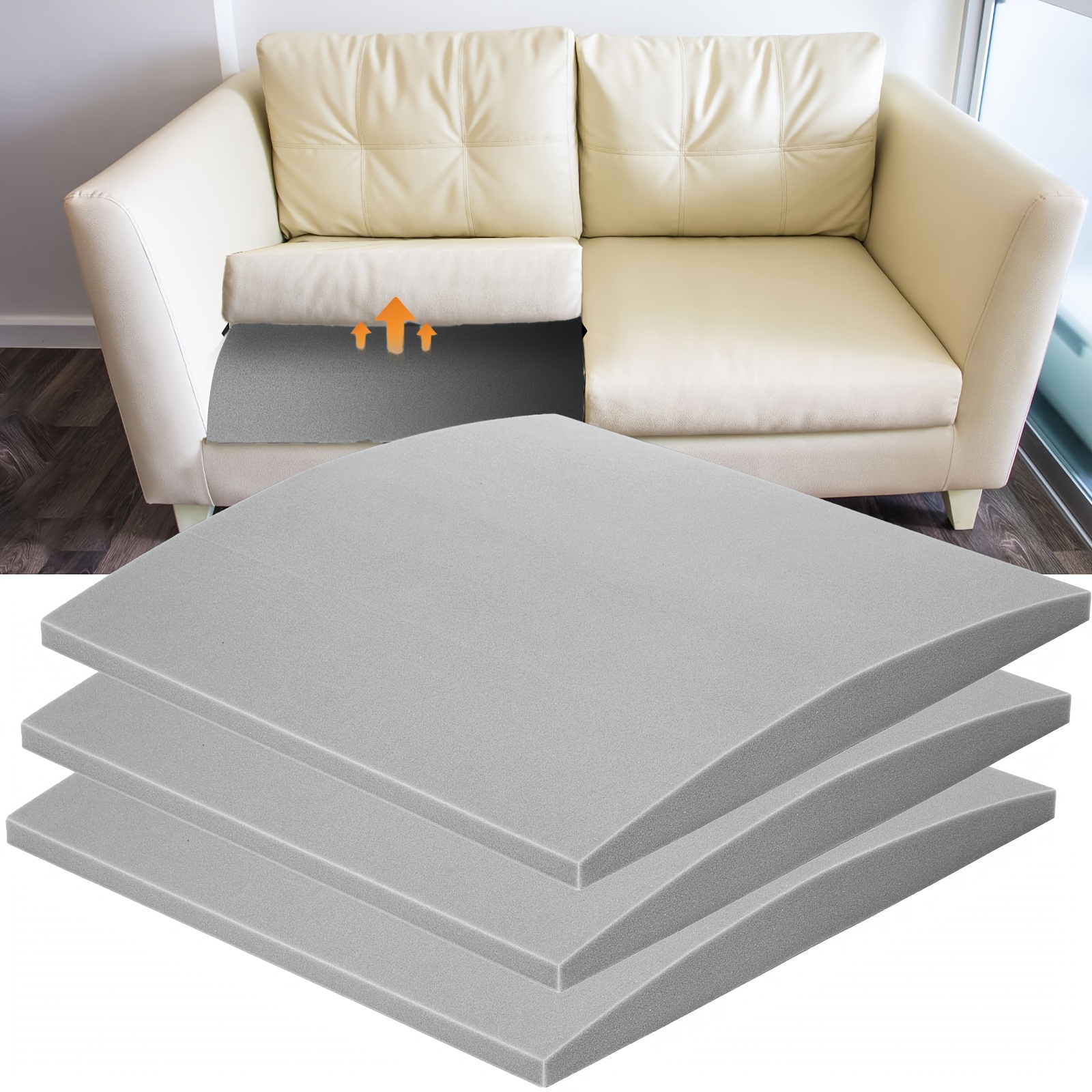 TEMU 20 X 20 Inch Furniture Seat Support - High-density Foam Couch Sofa Cushion Support For Sofa Couch Loveseat Chair Sagging Seat Cushion