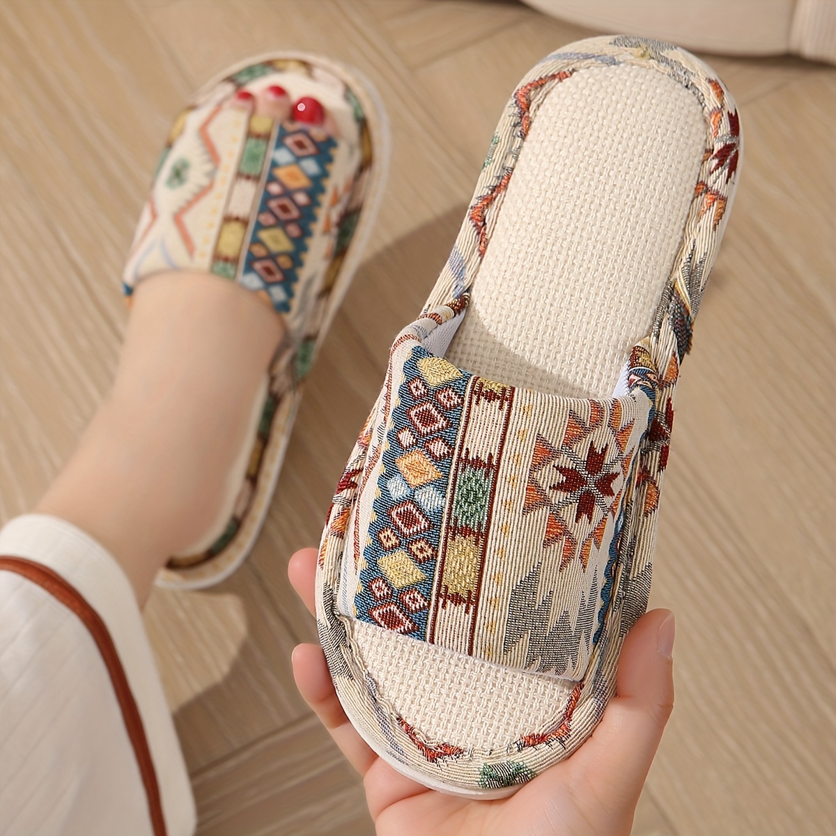 New Casual Open-Toe Slippers. Indoor/Outdoor Non-Slip Open-Toe Slippers, Women Shoes