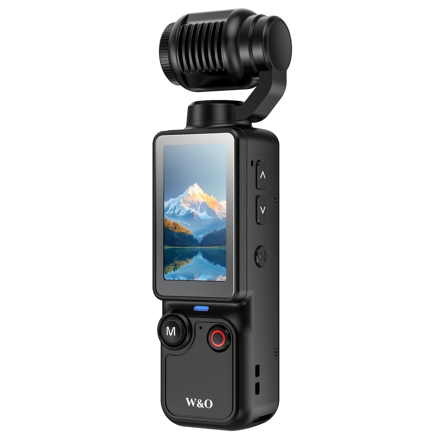 Ultra-lahka 4-v-1 akcijska kamera | Podpora za 1080P visokokakovostno snemanje , 360° vrtljiva leča, stabilizacija slike, enojno snemanje,