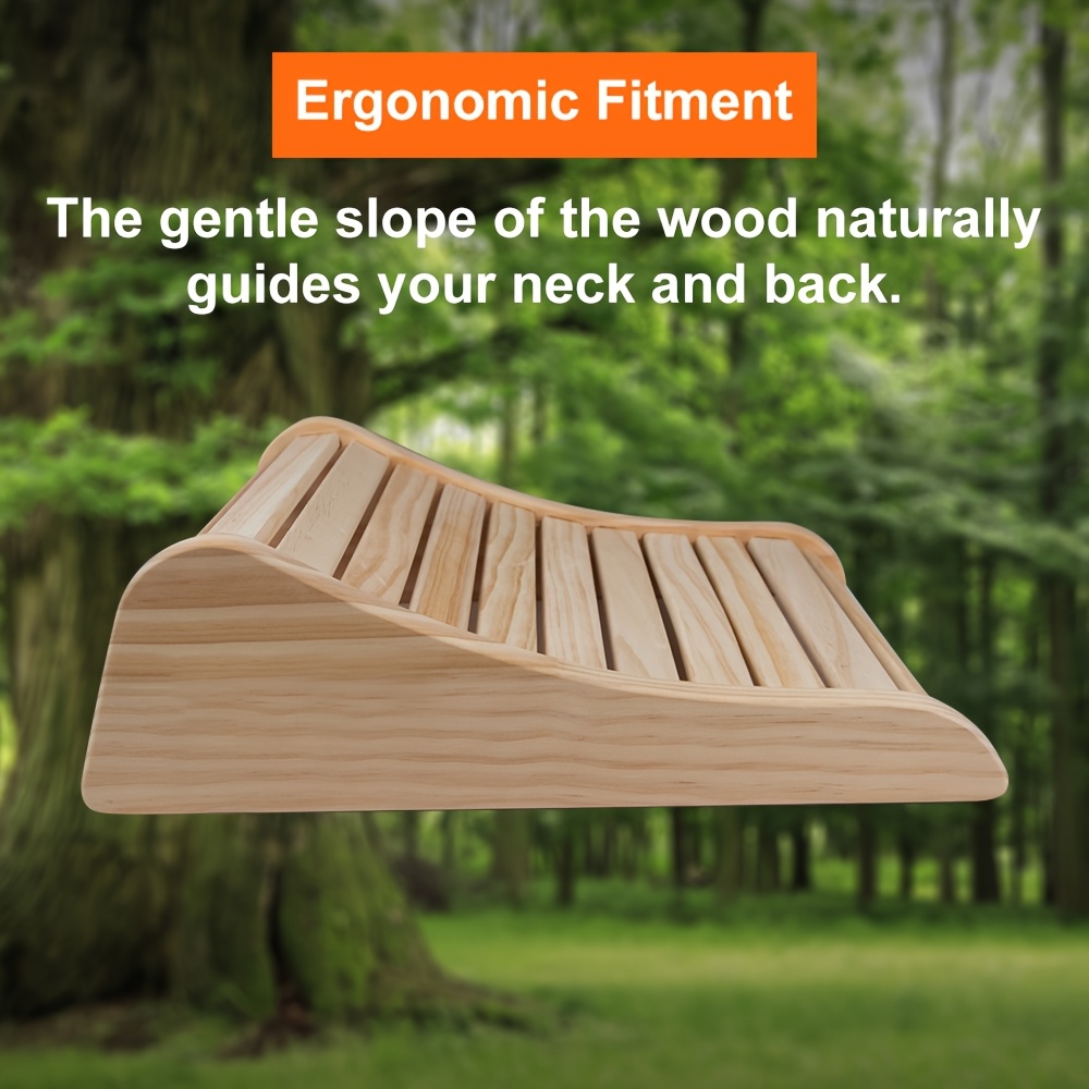 Image of Premium Sauna Headrest, Solid Wood Headrest Made Of New Zealand Pine