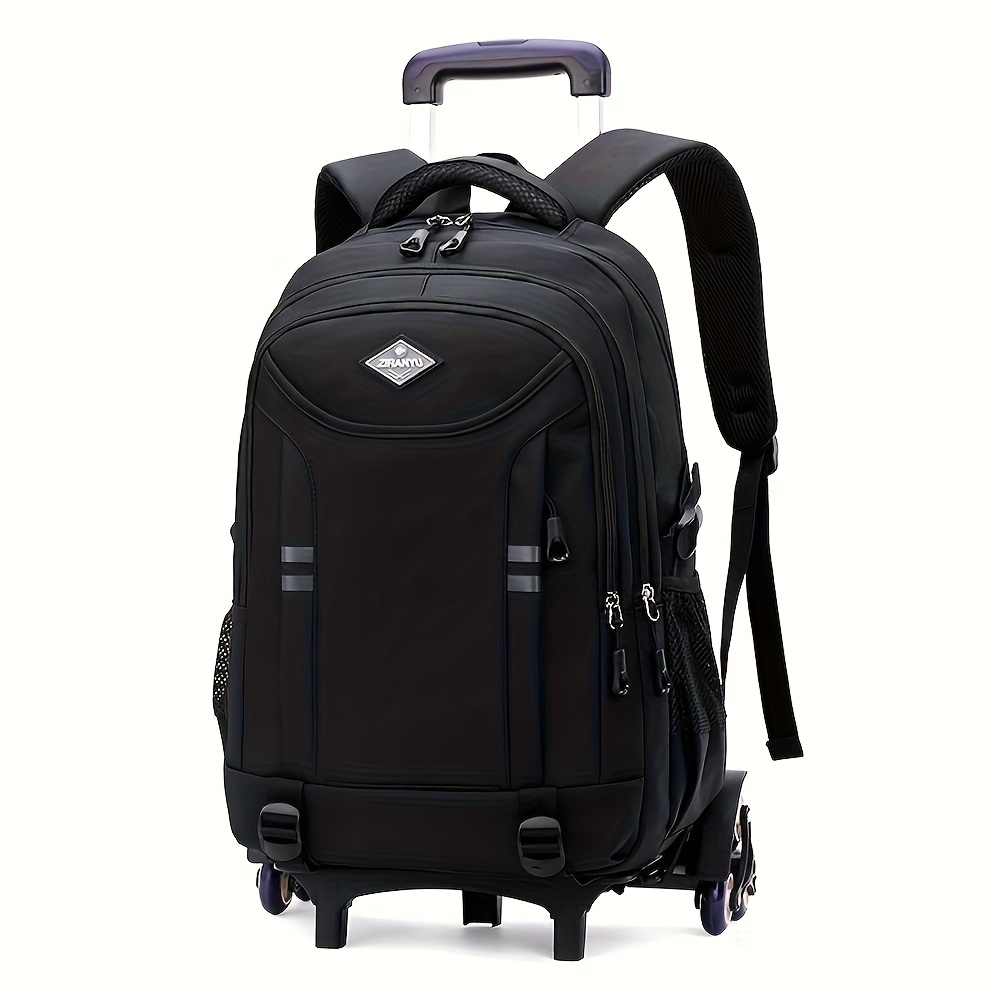 Image of Roller Design Pull Rod Travel Backpack, Multi-compartment Rod Backpack, Roller Pull Rod Makes The Backpack Suitable For Outdoor Places