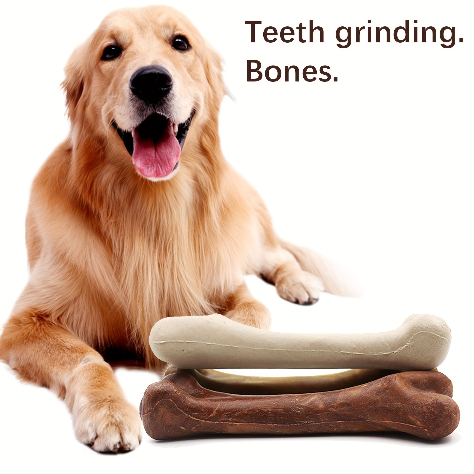 

Durable Chew Bone For Medium Dogs - Beef, Chicken & Milk Flavors | Dental Health & Fresh Breath | Interactive Training Reward Toy