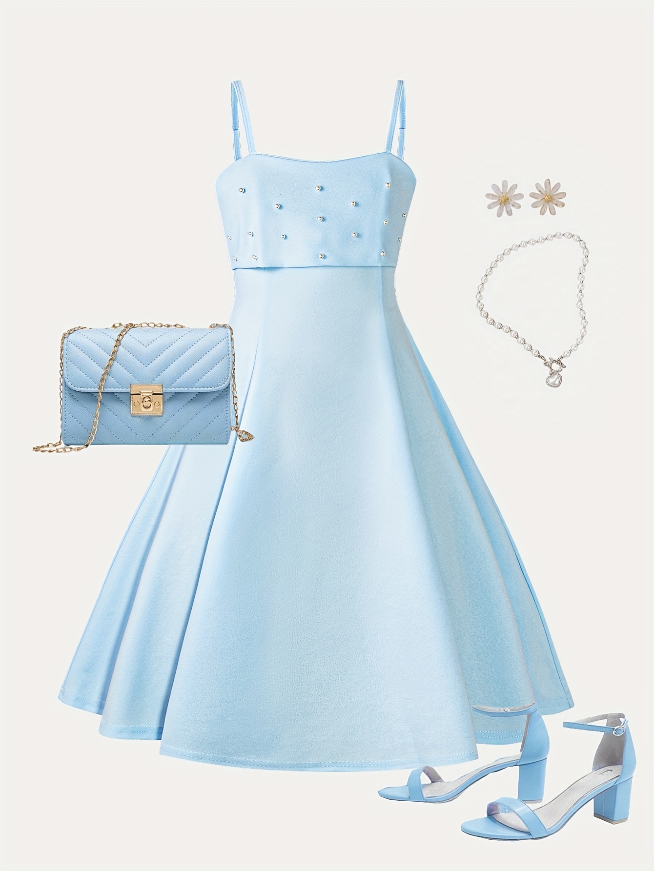 blue dresses sold on Temu United States