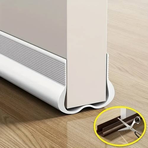 1pc adjustable soft rubber door draft stopper windproof noise reducing insect proof sealing strip reusable backed door guard suitable for all types of doors energy saving and soundproof accessory durable door