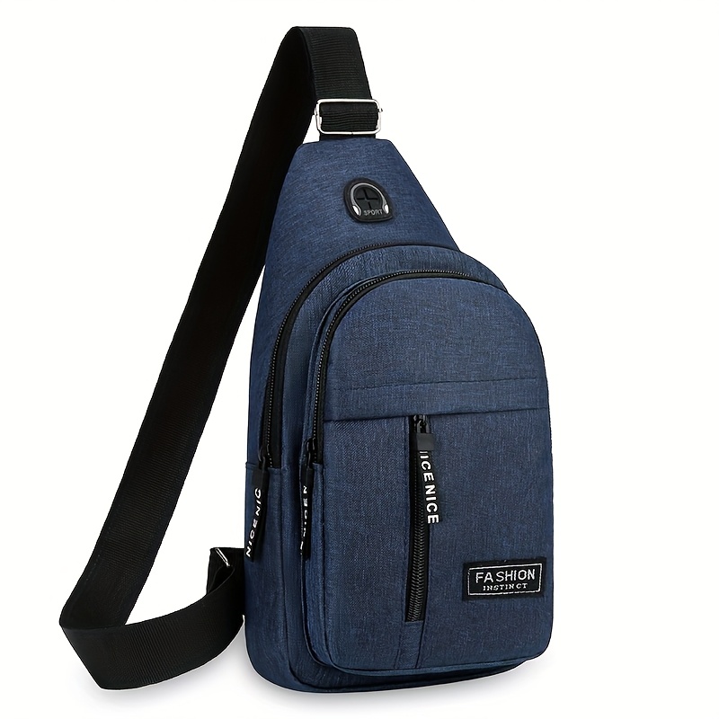 TEMU Nouveau Sac Bandoulière Homme en Tissu Oxford, Sac Multifonction Sport Extérieur Décontracté, Petit Sac à Bandoulière