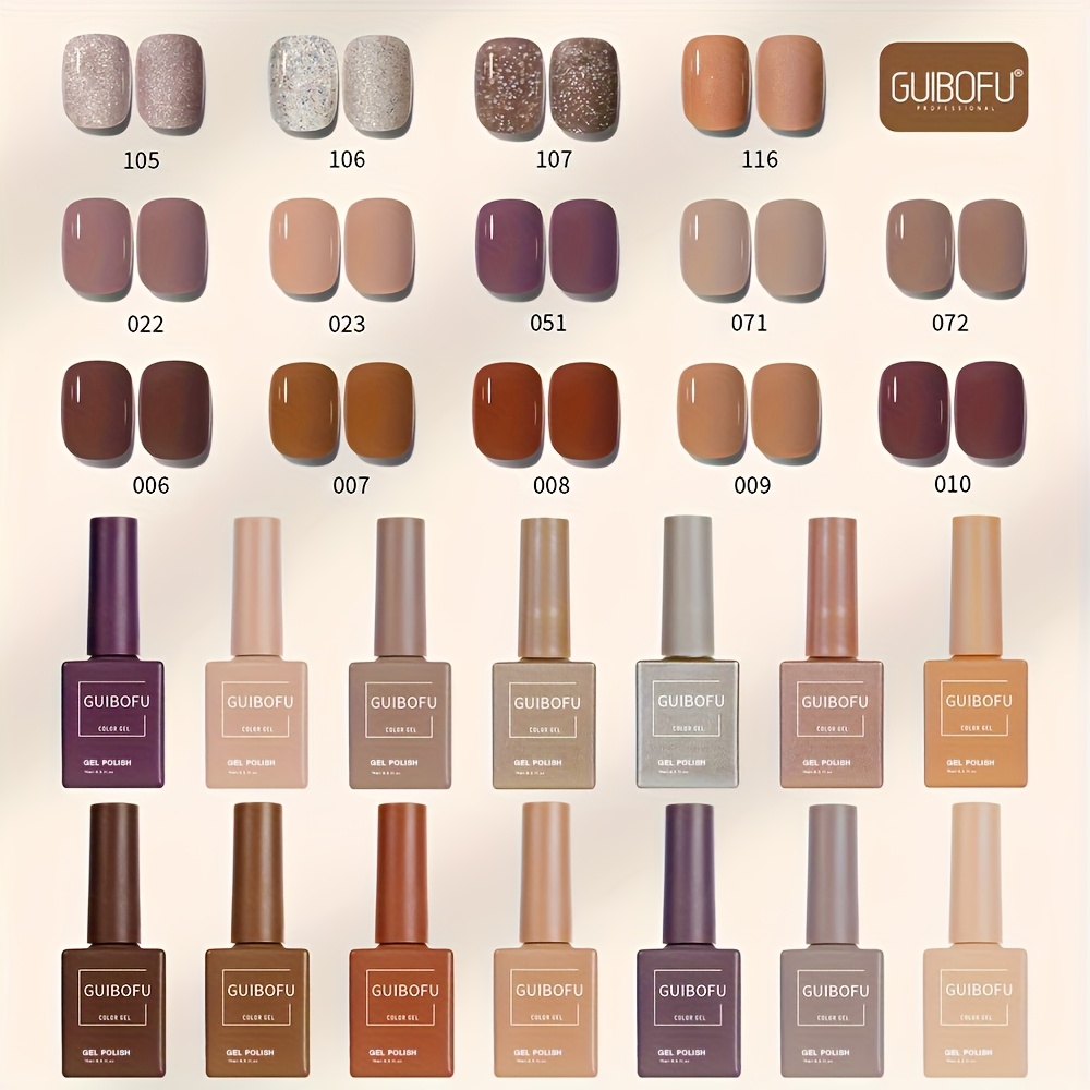 14pcs set 15ml gel nail polish set 120 fall - Temu Germany