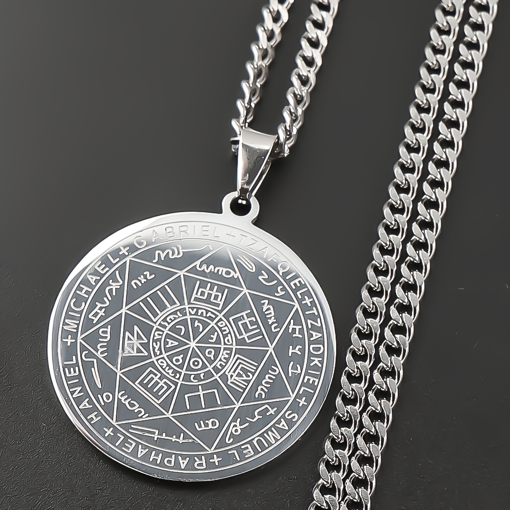 Image of Angels Amulet Golden Stainless Steel Pendant Necklace Unisex High-end Jewelry Accessory For Women