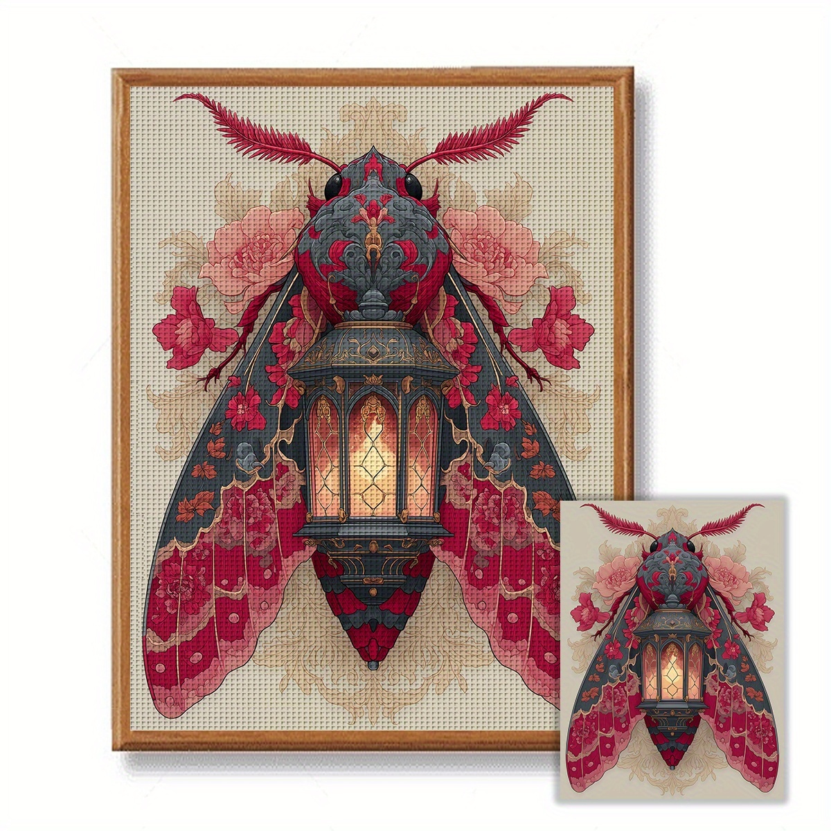 TEMU Jozysh 1pc Frameless 30x40cm/11.8x15.7inch 11ct/14ct Stamped Cross Stitch Starter Kit, , Relaxing Diy Cross-stitching Embroidery Kit For