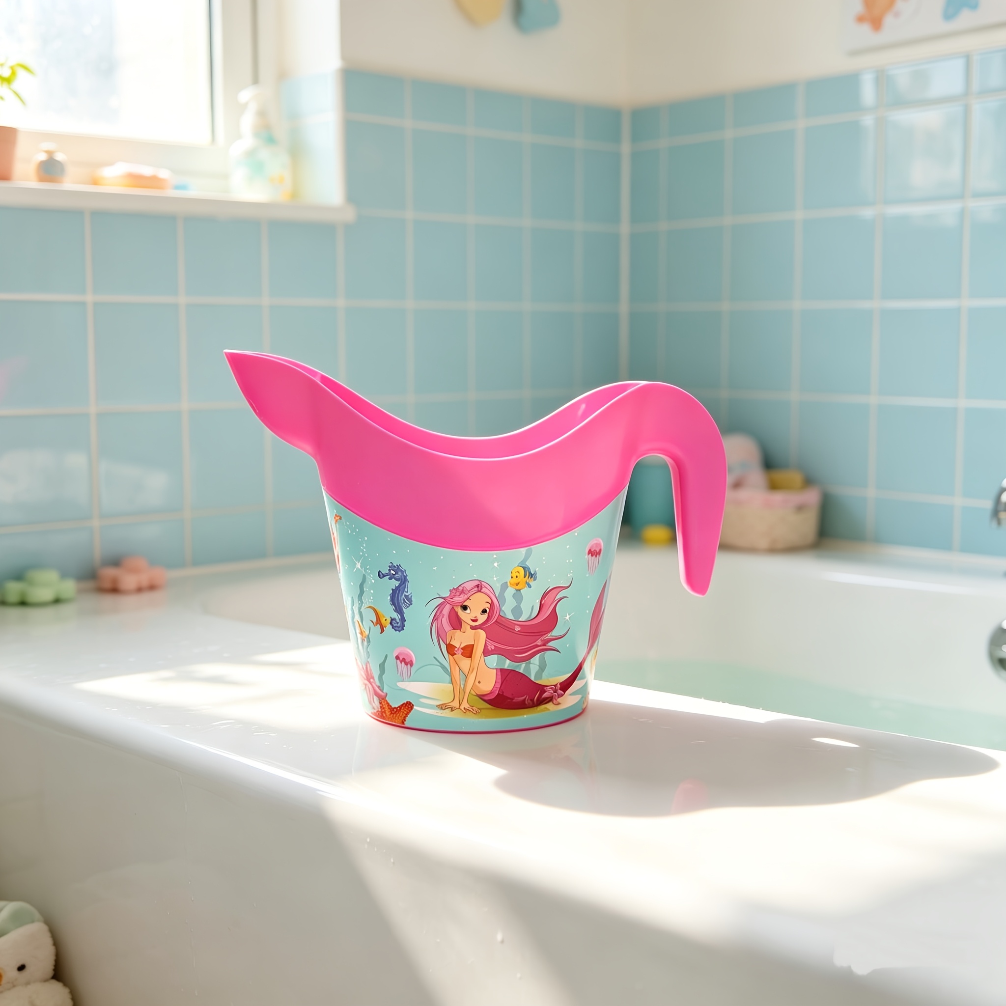 Cute Cartoon Shampoo Watering Can, Baby Bath Toy, Fun Toy, Suitable For Playtime In The Bath, Summer Play Can, Multi-scene Applicable