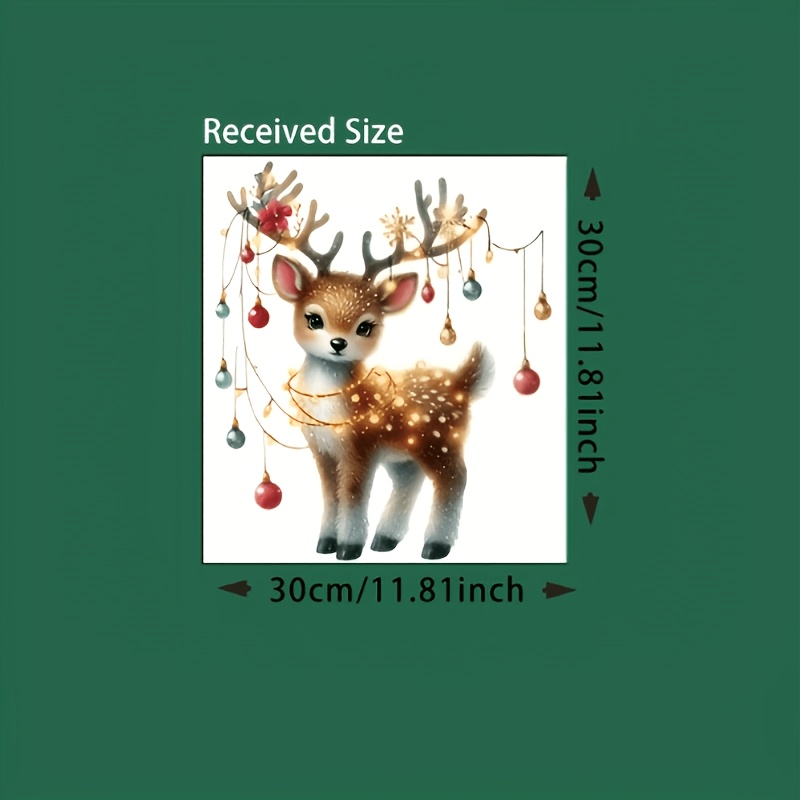 TEMU 2d Flat - 2d Flat - 2d Flat, Christmas Window Stickers, Using Electrostatic Adsorption, Fully Transparent Glass Decorative Film Design, Suitable