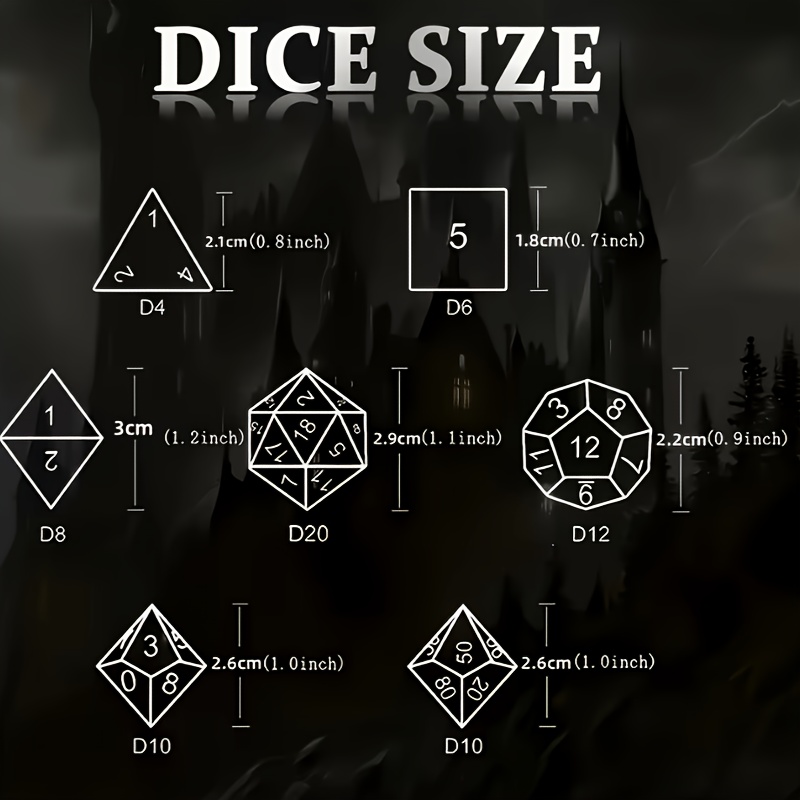 Black Polyhedral Dice Set with Octopus Carved Pattern