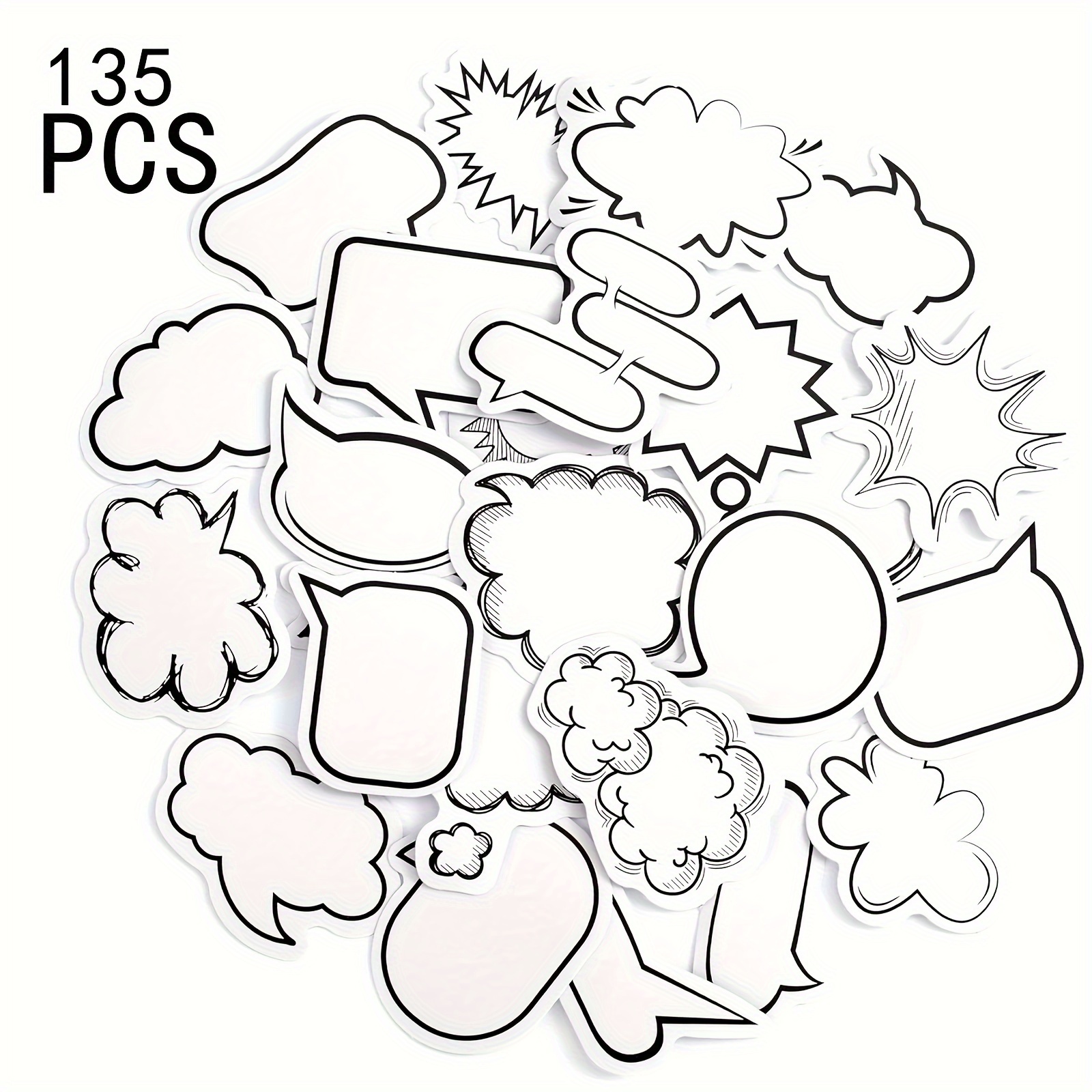 45/135pcs Box Paper Stickers, Cute Label Stickers, Assorted Shape Paper Stickers, Adhesive Labels For Scrapbooking, Planners, Calendar